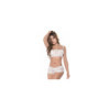Ensemble lingerie blanc top bustier et shorty dentelle 